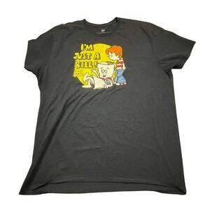 Mens 2XL Im Just a Bill T Shirt Schoolhouse Rock Vintage Cartoon Tee